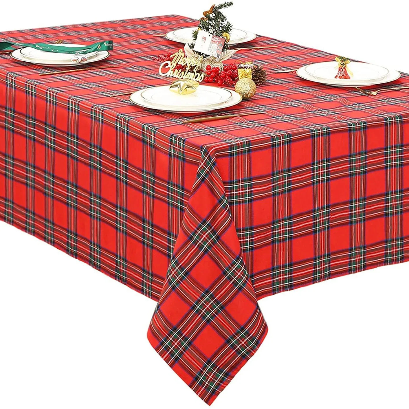 Nappe de Noël à Carreaux