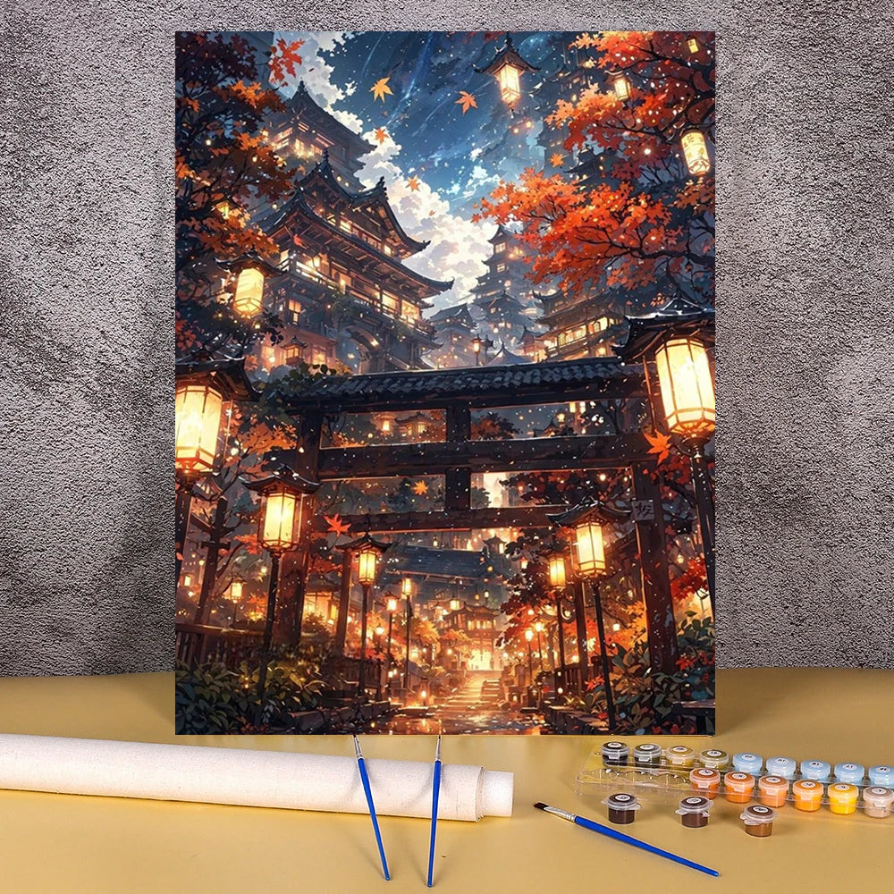 Toile à peindre numéroté - Architecture & Paysages Asiatiques