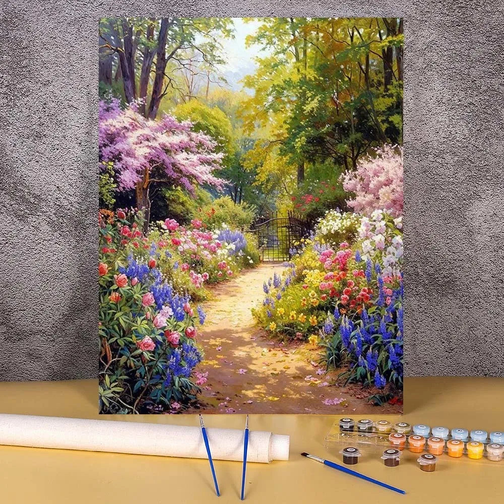 Toile à peindre numéroté - Maisons Champêtres & Cottages Fleuris