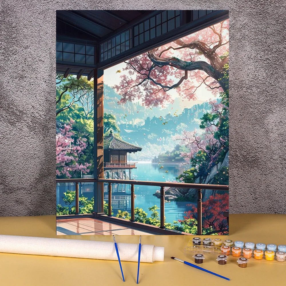 Toile à peindre numéroté - Architecture & Paysages Asiatiques