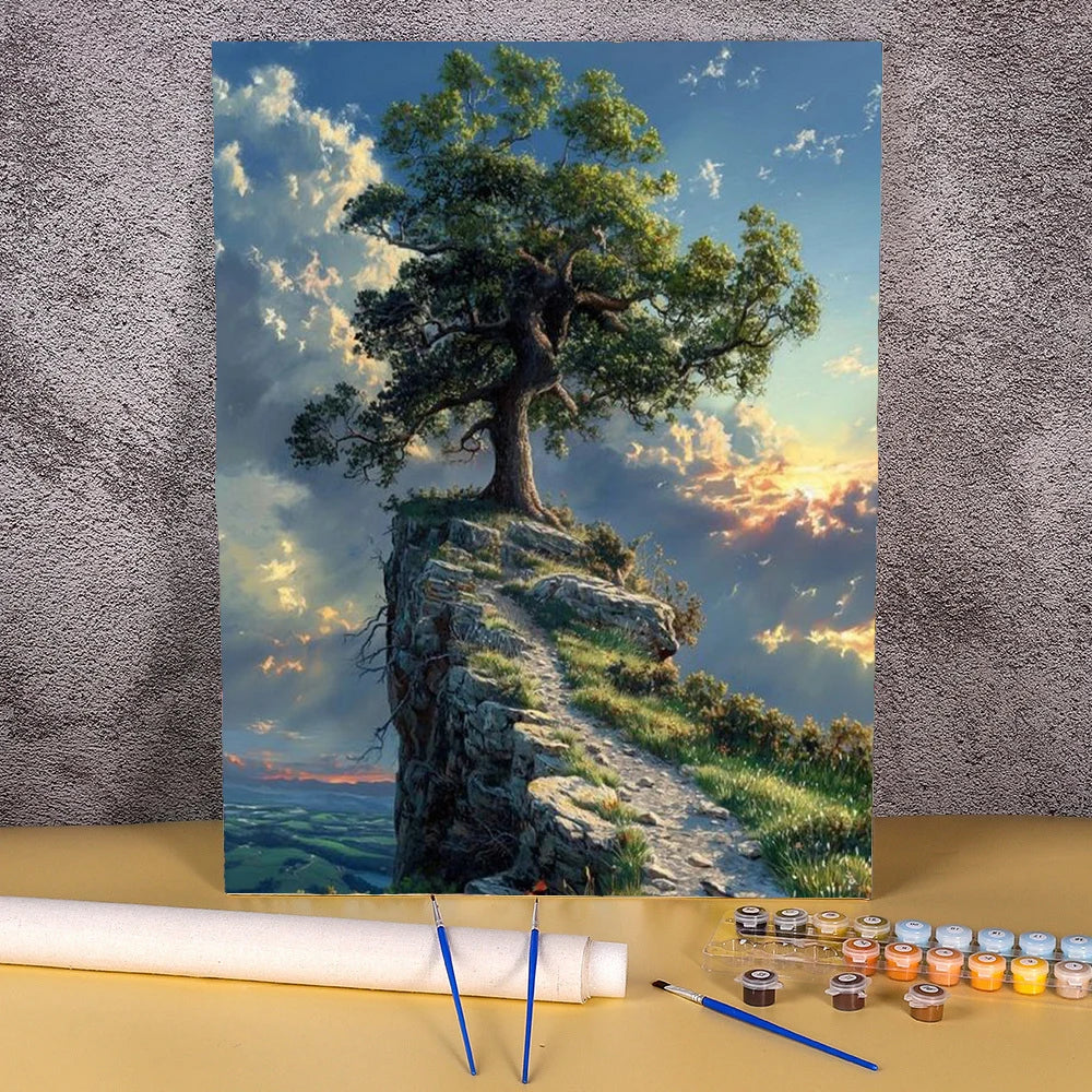 Toile à peindre numéroté - Arbres Fleuris & Paysages Poétiques