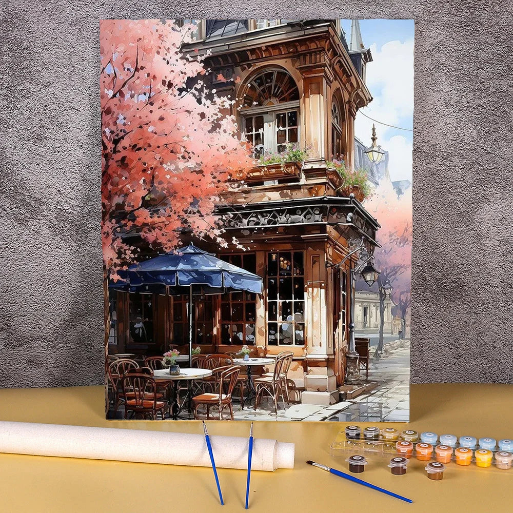 Toile à peindre numéroté - Arbres Fleuris & Paysages Poétiques