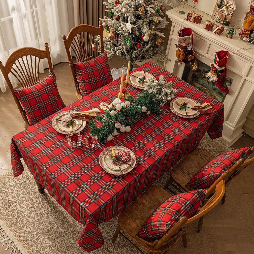 Nappe de Noël à Carreaux