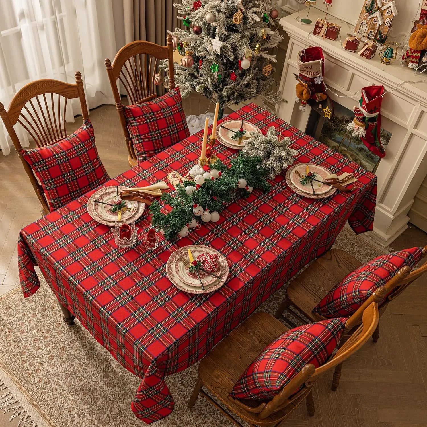 Nappe de Noël à Carreaux